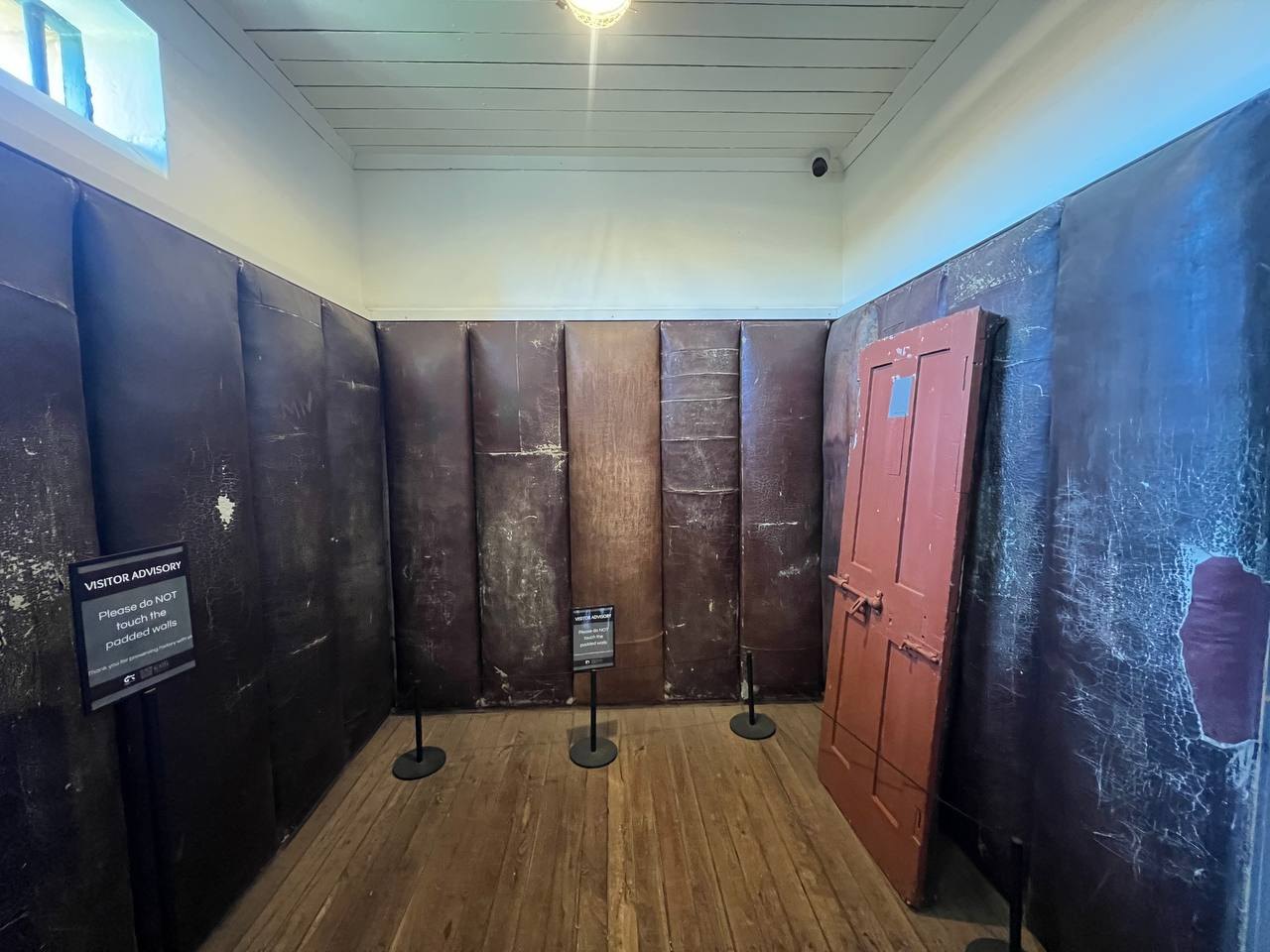 The padded isolation cell at the Old Dubbo Gaol