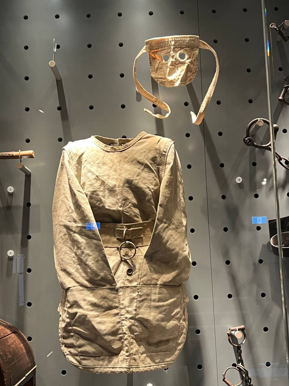 Restraint equipment on display at the Old Dubbo Gaol